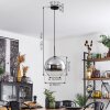 Koyoto  Pendant Light glass 30 cm chrome, clear, Smoke-coloured, 1-light source