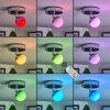 Sanchequias Ceiling Light LED chrome, 1-light source, Remote control, Colour changer
