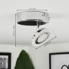 Lucy Ceiling Light LED chrome, 1-light source, Remote control, Colour changer
