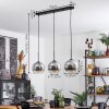 Koyoto  Ceiling Light glass 20 cm chrome, clear, Smoke-coloured, 3-light sources