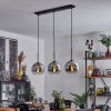 Koyoto  Ceiling Light glass 20 cm chrome, clear, Smoke-coloured, 3-light sources