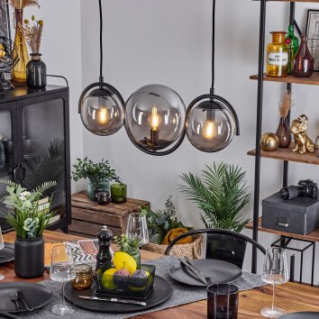 Orieux Pendant Light Smoke-coloured, 3-light sources