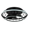 Globo LEONHARD ceiling fan LED black, 1-light source, Remote control
