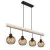 Globo PAULO Pendant Light Ecru, black, 4-light sources