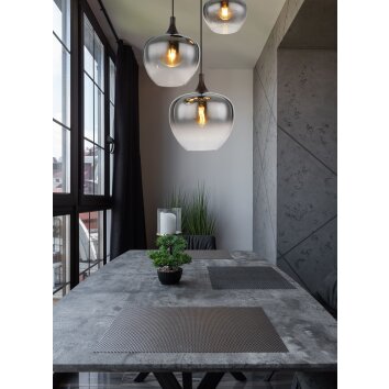 Globo MAXY Pendant Light black, 3-light sources