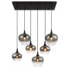 Globo MAXY Pendant Light black, 6-light sources