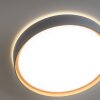Paul Neuhaus Q-EMILIA Ceiling Light LED grey, Wood like finish, 1-light source, Remote control