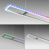 Leuchten-Direkt FELIX60 Pendant Light LED brushed steel, 2-light sources, Remote control, Colour changer