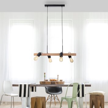 Leuchten-Direkt CANOP Pendant Light Ecru, black, 4-light sources