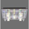 Leuchten-Direkt KEMAL2.0 Ceiling Light LED brushed steel, 68-light sources, Remote control, Colour changer