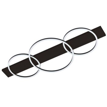 EGLO BOYAL Ceiling Light LED matt nickel, black, 3-light sources