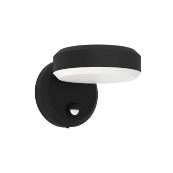 Eglo FORNACI Outdoor Wall Light LED black, 1-light source, Motion sensor