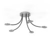 Steinhauer Turound Ceiling Light LED brushed steel, 5-light sources