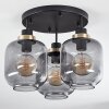 Curveira Ceiling Light bronze, black, 3-light sources