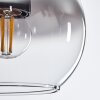 Koyoto  Pendant Light glass 15 cm clear, Smoke-coloured, 1-light source