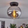 Koyoto  Ceiling Light glass 20 cm chrome, clear, Smoke-coloured, 1-light source