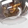 Koyoto  Ceiling Light glass 20 cm chrome, clear, Smoke-coloured, 1-light source