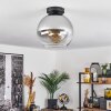 Koyoto  Ceiling Light glass 25 cm clear, Smoke-coloured, 1-light source