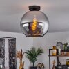 Koyoto  Ceiling Light glass 30 cm chrome, Smoke-coloured, 1-light source