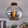 Koyoto  Ceiling Light glass 30 cm chrome, Smoke-coloured, 1-light source