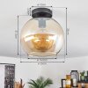 Koyoto  Ceiling Light glass 25 cm Amber, 1-light source