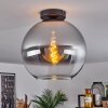 Koyoto  Ceiling Light glass 30 cm chrome, clear, Smoke-coloured, 1-light source