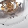 Koyoto  Ceiling Light glass 30 cm clear, Smoke-coloured, 1-light source