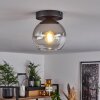 Koyoto  Pendant Light glass 15 cm chrome, clear, Smoke-coloured, 1-light source