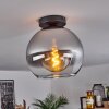 Koyoto  Ceiling Light glass 25 cm chrome, clear, Smoke-coloured, 1-light source