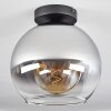 Koyoto  Ceiling Light glass 25 cm chrome, clear, Smoke-coloured, 1-light source