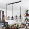 Curveira Pendant Light antique brass, black, 4-light sources