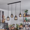 Curveira Pendant Light antique brass, black, 4-light sources