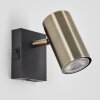 Javel Wall Light antique brass, black, 1-light source