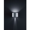 Helestra SIRI 44 wall light LED stainless steel, silver, 2-light sources