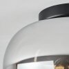 Molloy Ceiling Light chrome, clear, Smoke-coloured, 1-light source