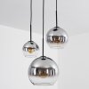Koyoto  Pendant Light glass 15 cm, 20 cm, 25 cm clear, Smoke-coloured, 3-light sources