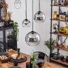 Koyoto  Pendant Light glass 15 cm, 20 cm, 25 cm clear, Smoke-coloured, 3-light sources
