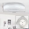iDual Daphnis Ceiling Light LED silver, white, 1-light source, Remote control, Colour changer