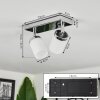 iDual Citrine Ceiling Light LED chrome, 2-light sources, Remote control, Colour changer