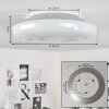 iDual Chloe Ceiling Light LED silver, white, 1-light source, Remote control, Colour changer