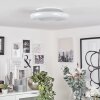 iDual Chloe Ceiling Light LED silver, white, 1-light source, Remote control, Colour changer