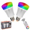 iDual E27 LED RGB 11 Watt 2200-6500 Kelvin 806 Lumen Set of 2 with remote control
