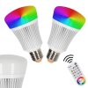 iDual E27 LED RGB 11 Watt 2200-6500 Kelvin 806 Lumen Set of 2 with remote control
