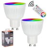 iDual GU10 LED RGB 6,5 Watt 2200-6500 Kelvin 345 Lumen Set of 2 with remote control