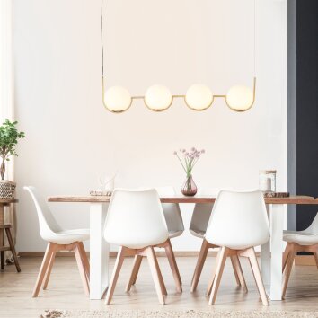 Brilliant Glint Pendant Light gold, 4-light sources