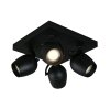Lucide PRESTON Ceiling Light black, 4-light sources