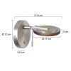 Steinhauer Turound Wall Light LED brushed steel, 1-light source