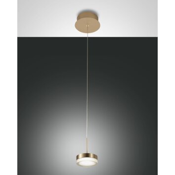 Fabas Luce Dunk Pendant Light LED brass, 1-light source