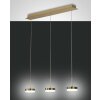 Fabas Luce Dunk Pendant Light LED brass, 3-light sources