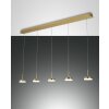 Fabas Luce Dunk Pendant Light LED brass, 5-light sources